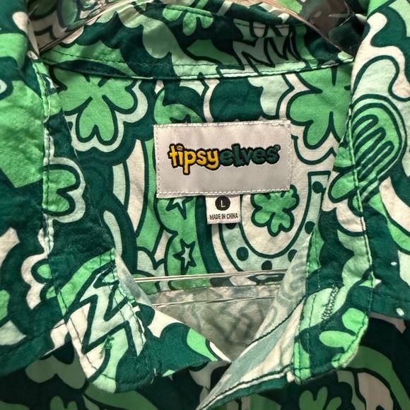 TIPSY ELVES MEN'S RETRO ST. PADDY'S BUTTON DOWN SHIRT - Picture 6 of 11